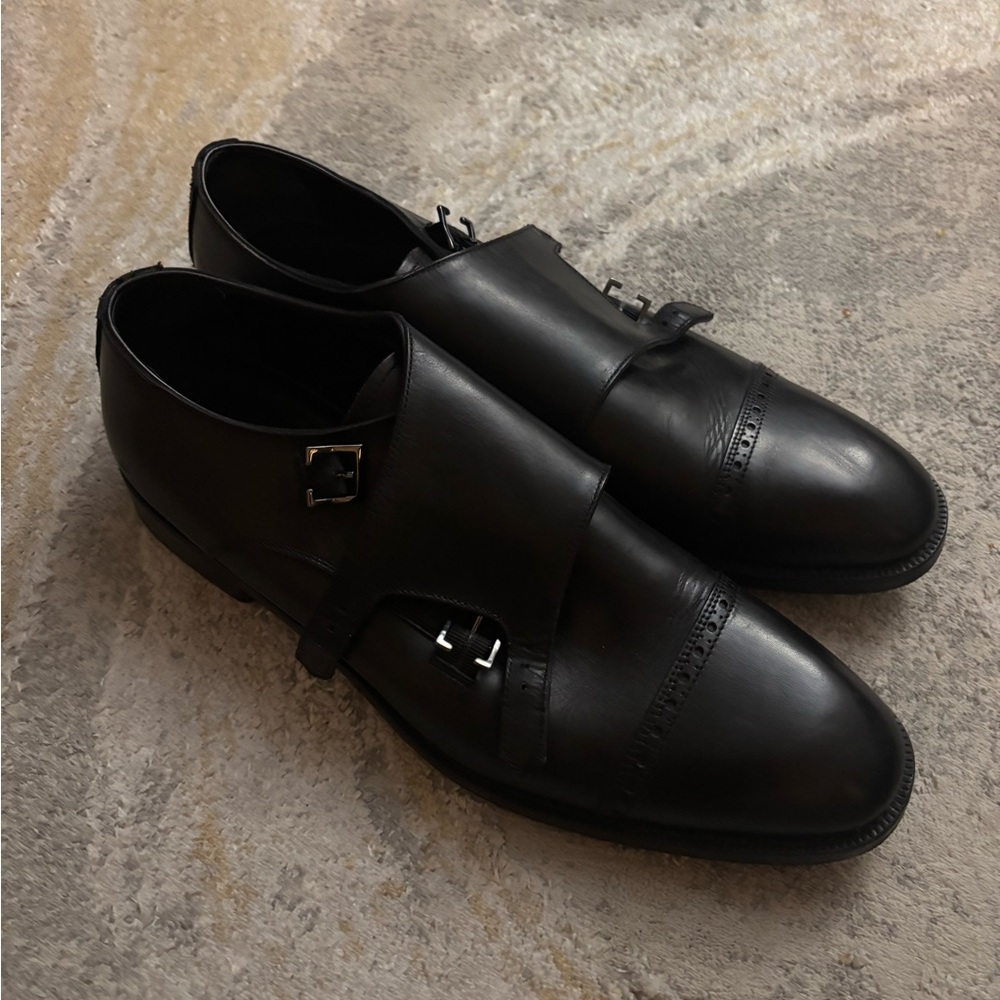 Allen Edmonds St John’s Black Monk Strap Oxfords